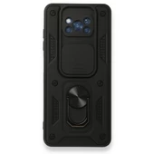 Smcase Xiaomi Poco X3 NFC Kılıf Kamera Korumalı Yüzüklü Tank Pars Silikon - 1