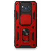 Smcase Xiaomi Poco X3 NFC Kılıf Kamera Korumalı Yüzüklü Tank Pars Silikon - 3