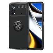 Smcase Xiaomi Poco X4 Pro 5g Kılıf Kamera Korumalı Ravel Yüzüklü Standlı Silikon - 1