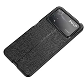 Smcase Xiaomi Poco X4 Pro 5g Kılıf Deri Dokulu Niss Silikon - 6