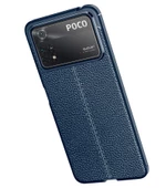 Smcase Xiaomi Poco X4 Pro 5g Kılıf Deri Dokulu Niss Silikon - 5