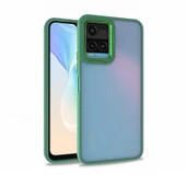 Smcase VİVO Y32 Kılıf Renkli Bumper Hybrid Flora Silikon - 5