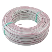 POWERMASTER 2X0.75 BEYAZ KIRMIZ KODLU 100 METRE CCA HOPARLÖR KABLOSU (24X0,18*CCA*PVC KAPLI*LEHİM TUTAR) - 1