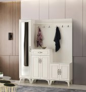 Erezoğulları Mobilya Nehir Portmanto Çift Askılık Ayakkabılık Aynalı 160x36x200 - 1