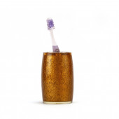 YJS090B. DİŞ FIRÇALIK ALTIN RENKLİ POLİRESİN  5X5X7CM thumbnail 2