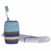 YJS111B DİŞ FIRÇALIK MAVİ ÖRGÜ POLİRESİN 7X7X11CM thumbnail 1