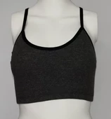 ASM1159 Kadın Gri Crop Elit Hayatlar Penye Büstieri - 3