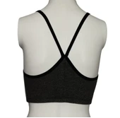 ASM1159 Kadın Gri Crop Elit Hayatlar Penye Büstieri - 2