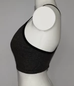 ASM1159 Kadın Gri Crop Elit Hayatlar Penye Büstieri - 8