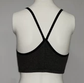 ASM1159 Kadın Gri Crop Elit Hayatlar Penye Büstieri - 4