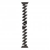 KNY Apple Watch 42 MM İçin Burgu Desenli Metal KRD-80 Kordon-Kayış  Altın - 3