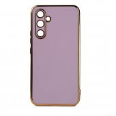 KNY Samsung Galaxy A14 Kılıf Parlak Kenarlı Laser Bark Silikon Mor - 1