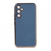 KNY Samsung Galaxy A34 Kılıf Parlak Kenarlı Laser Bark Silikon Mavi - 1