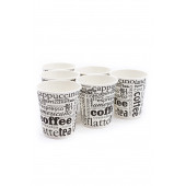 7 Oz 1 Koli (1000 Adet) Coffee Desen Kağıt Karton Bardak - 4