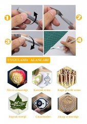 Kretuar Bıçağı 5 Yedek Bıçaklı 1 Paket Hobi Maket Tasarım Neşteri Çelik Alaşımlı Paslanmaz Hassas Kesim Bıçağı 25 Dereceli - 4