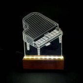 Veraart Piyano Led Işıklı Pleksi Kişiye Özel Gece Lambası - 1