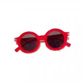 Renkli Yuvarlak Çocuk Gözlüğü 3- 8 Yaş Kırmızı - 4