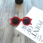 Renkli Yuvarlak Çocuk Gözlüğü 3- 8 Yaş Kırmızı - 6