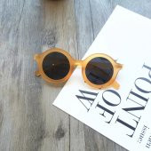 Renkli Yuvarlak Çocuk Gözlüğü 3- 8 Yaş  Şeffaf Turuncu thumbnail 1