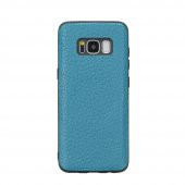 Samsung Galaxy S8 Uyumlu Deri Arka Kapak FL20 Mavi - 1