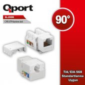 QPORT Q-J90K  CAT6 90 DERE KEYSTONE JACK - 1