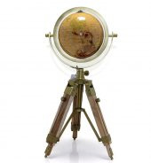 Tripod Standlı Dönen Dekoratif Dünya YerKüre Harita Hediyelik - 1