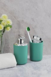 Diş Fırçalık Ve Sıvı Sabunluk 2li Set Yeşil - 2