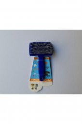 Evcil Hayvan Fırçası Tarak Kedi Köpek Tüy Toplayıcı Geniş Ağız 9x6x15 Cm Mavi - 1