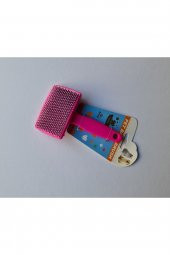 Evcil Hayvan Fırçası Tarak Kedi Köpek Tüy Toplayıcı Geniş Ağız 9x6x15 Cm Pembe - 1
