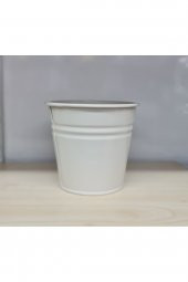 Metal Saksı Kova Krem 11x12 cm no11 - 1