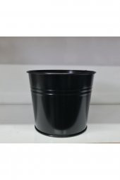 Metal Saksı Kova Siyah 14x16 cm no16 - 1