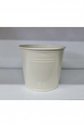 Metal Saksı Kova Krem 14x16 cm no16 - 1