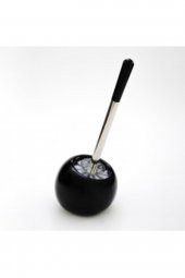 Seramik Yuvarlak Siyah Renk Tuvalet Fırçası Wc Fırçası - 1