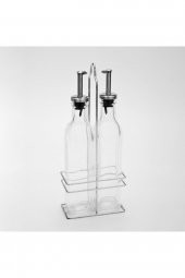 2li Metal Standlı Cam Yağlık Sirkelik Seti 2x300 Ml - 1