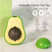 2 Adet Avokado Şeklinde Catnipli Doğal Kedi Yalama Topu 6 Cm - 1