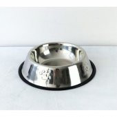 2 Adet Metal Kedi Köpek Mama Ve Su Kabı Büyük Boy 15 Cm - 1