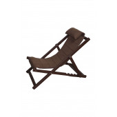 Mobildeco Katlanabilir Sandalye/ Şezlong Sandalye Ceviz Kahverengi Bahçe&Balkon&Teras&Plaj&Piknik - 1