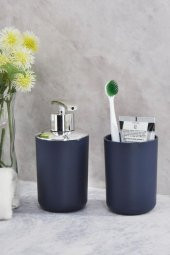 Diş Fırçalık Ve Sıvı Sabunluk 2li Set Lacivert - 1