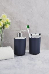 Diş Fırçalık Ve Sıvı Sabunluk 2li Set Lacivert - 2