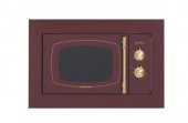 Silverline MW9033R01 Retro Rustk Bordo Ankastre Mikrodalga Fırın - 1