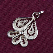 Yaprak Formlu Telkari Kolye Ucu - 1