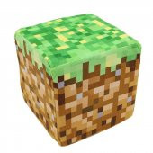 Minecraft Çim Blok Küp Yastık Minder Peluş Oyuncak 10CM - 1