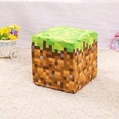Minecraft Çim Blok Küp Yastık Minder Peluş Oyuncak 10CM - 2