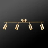 Rsylight Metal Modern 4 LÜ Eskitme Kaplama Led Spot Hareketli Avize Beyaz Ampullü - 2