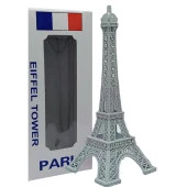 Metal Paris Eyfel Kulesi Beyaz Kristal Taşlı 18cm thumbnail 1