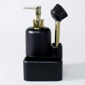 Selim Dekor Leonis Fırçalı Sıvılı Süngerlik Siyah - 1