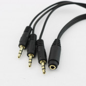 3.5mm Stereo (Dişi) to 3 x Stereo (Erkek) Çevirici Kablo - 1