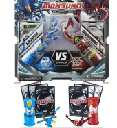 MONSUNO, Lisanslı Airswitch VS Shadowhornet Figürleri, Fırlatma Kapsülleri ve 6 Oyun Kartı - 1