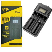 İkili ekranlı Pil Şarj Cihazı 18650-26650-10440-14500-16340-16650-18350-18500  Lityum Battery  charger - 4