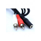 3.5mm Stereo (Dişi) to 2 x RCA (Erkek) Çevirici Kablo - 2